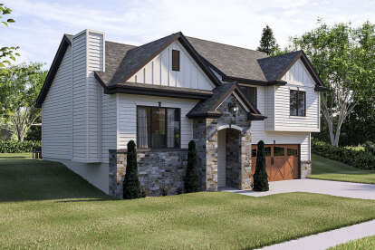 Split Foyer House Plan #963-00249 Elevation Photo