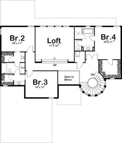 Second Floor for House Plan #963-00250