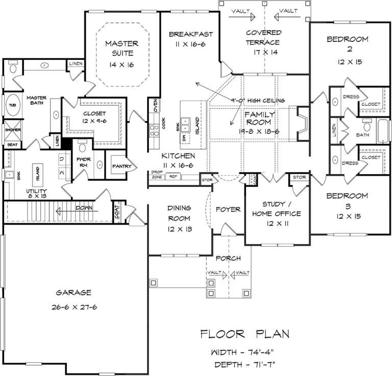 House Plan House Plan #19438 Drawing 1