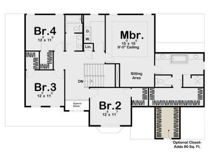 Second Floor for House Plan #963-00255