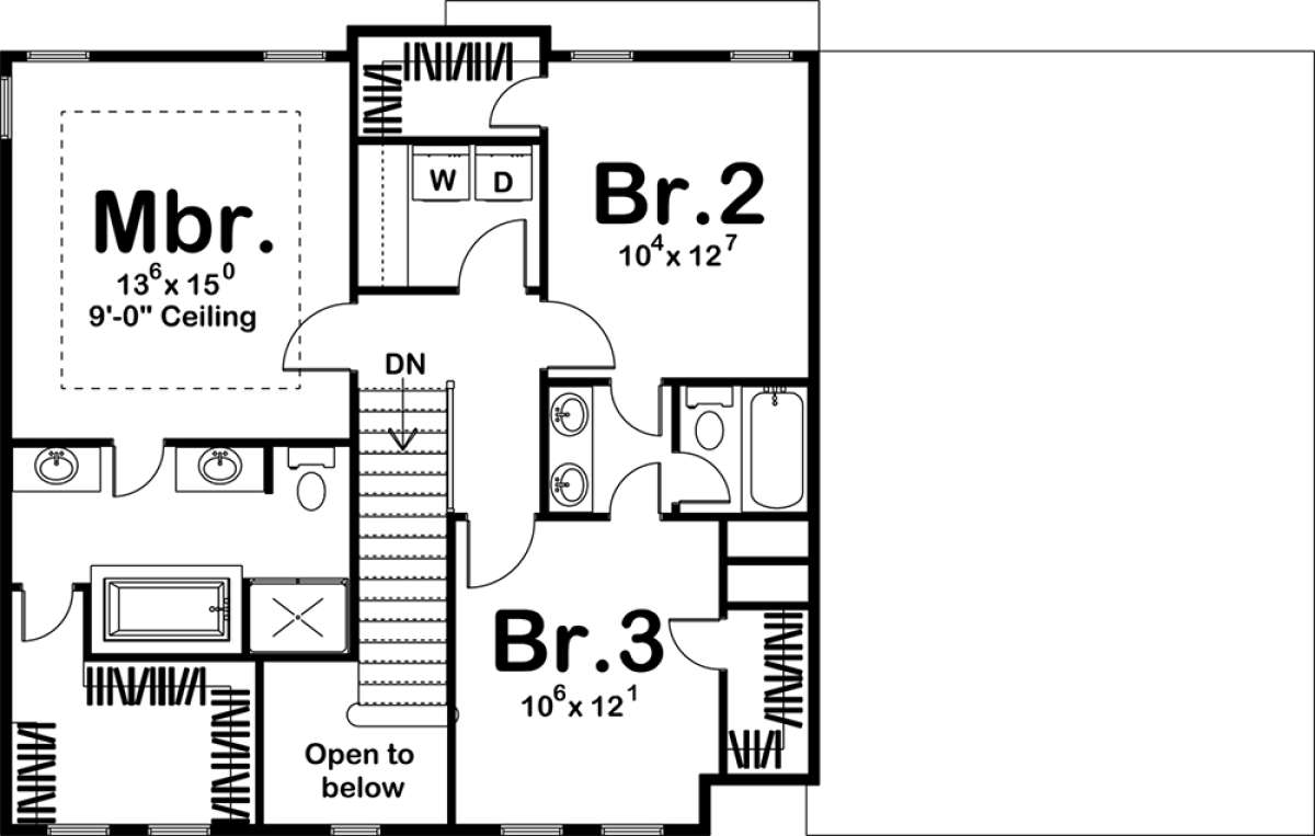 Second Floor for House Plan #963-00257