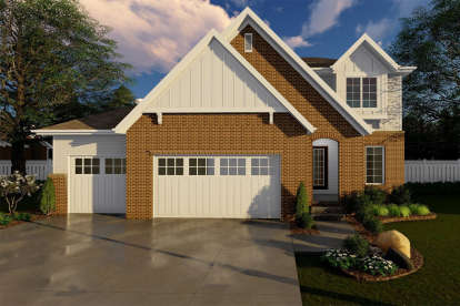 4 Bed, 3 Bath, 2407 Square Foot House Plan - #963-00258