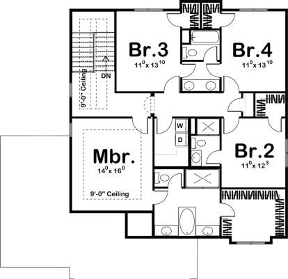 Second Floor for House Plan #963-00258