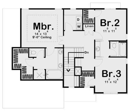 Second Floor for House Plan #963-00261