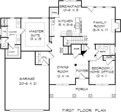 Main Floor for House Plan #6082-00133