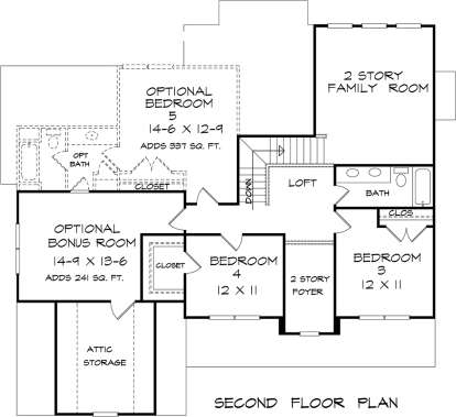 Upper Floor for House Plan #6082-00133