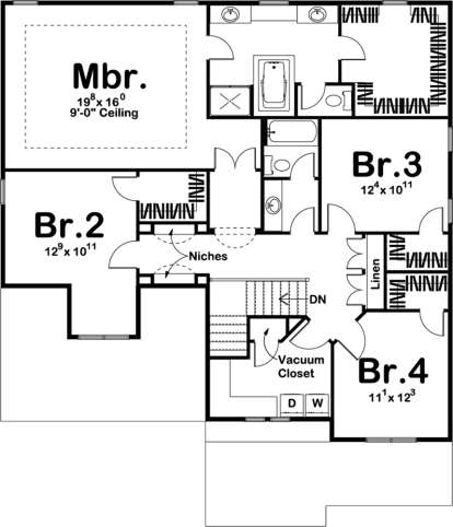 Second Floor for House Plan #963-00262