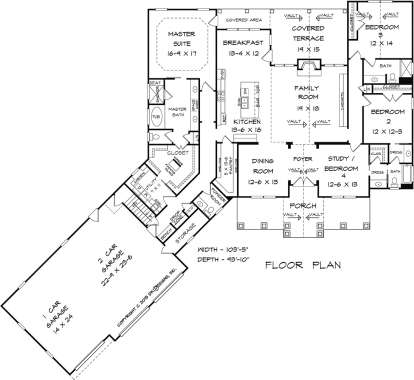 Main Level Crawl Space Foundation for House Plan #6082-00134