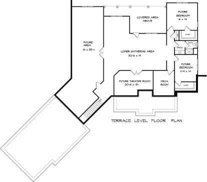 Terrace Level for House Plan #6082-00134