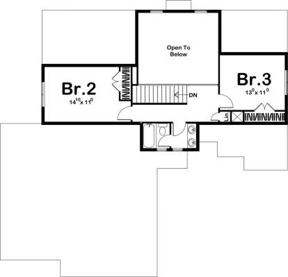 Second Floor for House Plan #963-00266