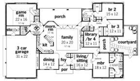 Floorplan 1 for House Plan #048-00171
