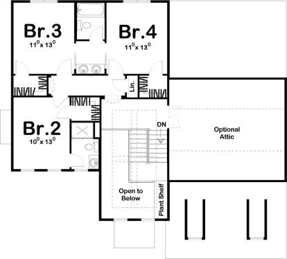 Second Floor for House Plan #963-00272