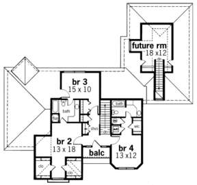 Floorplan 2 for House Plan #048-00172