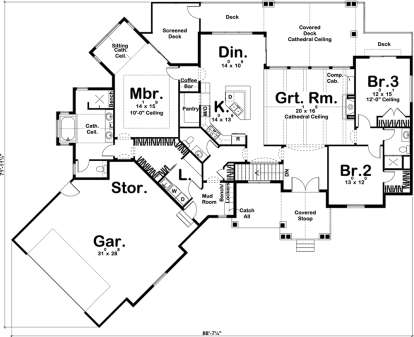 Main Floor for House Plan #963-00284