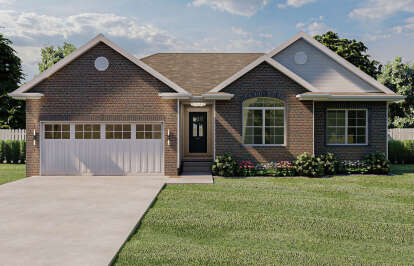 Ranch House Plan #963-00288 Elevation Photo