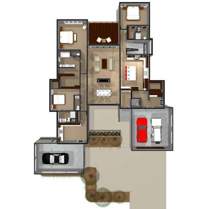 Aerial View  for House Plan #963-00290