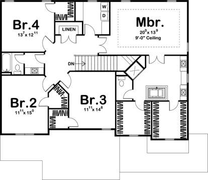 Second Floor for House Plan #963-00299