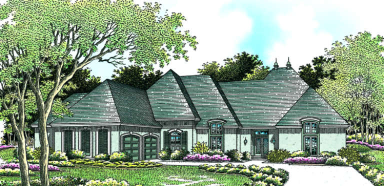 European House Plan #048-00174 Elevation Photo