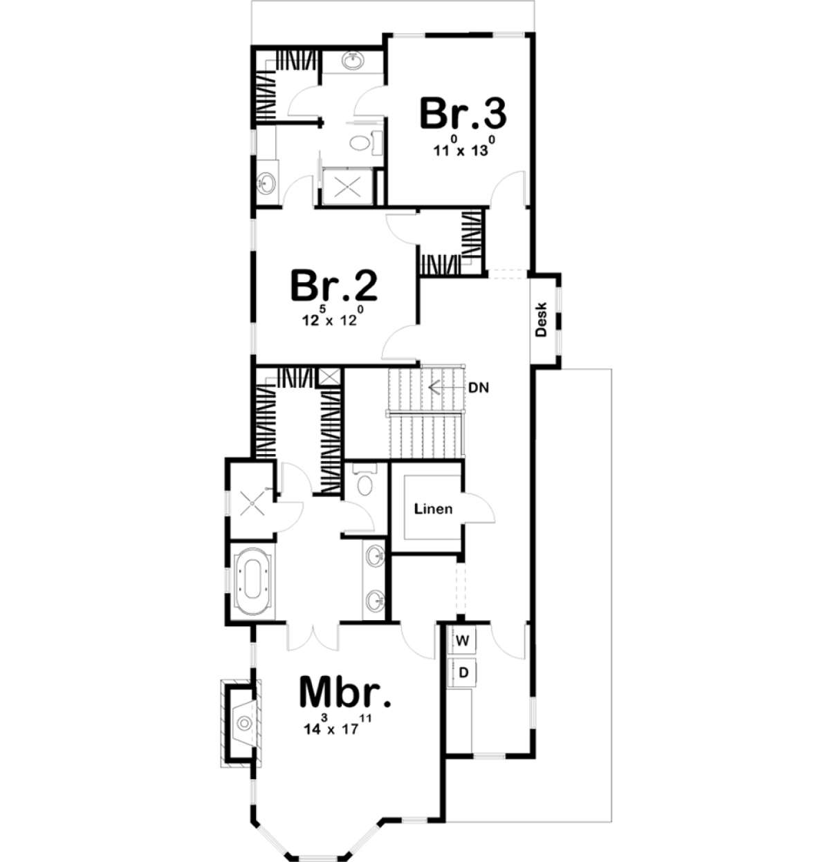 Second Floor for House Plan #963-00300