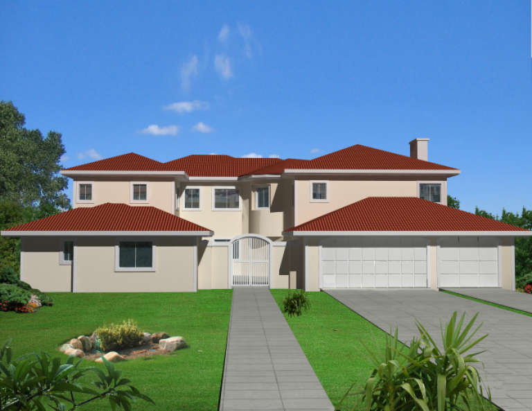 Luxury House Plan #039-00512 Elevation Photo
