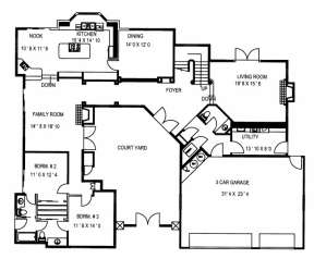 First Floor for House Plan #039-00512