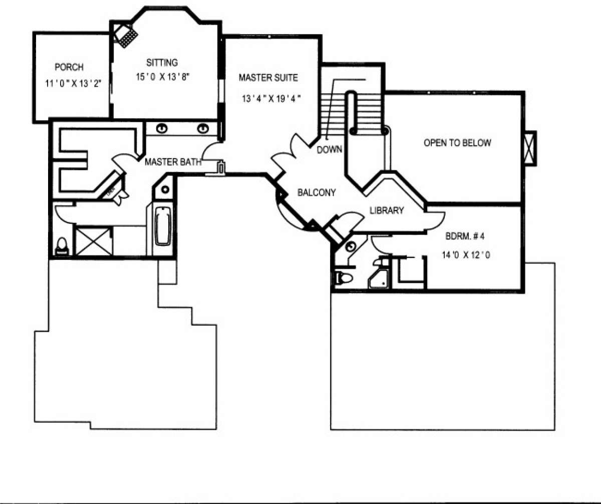 Second Floor for House Plan #039-00512