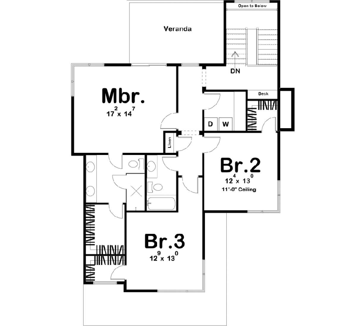 Second Floor for House Plan #963-00313