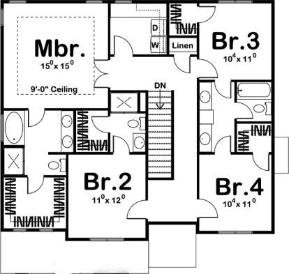 Second Floor for House Plan #963-00314