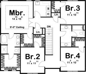 Second Floor for House Plan #963-00316