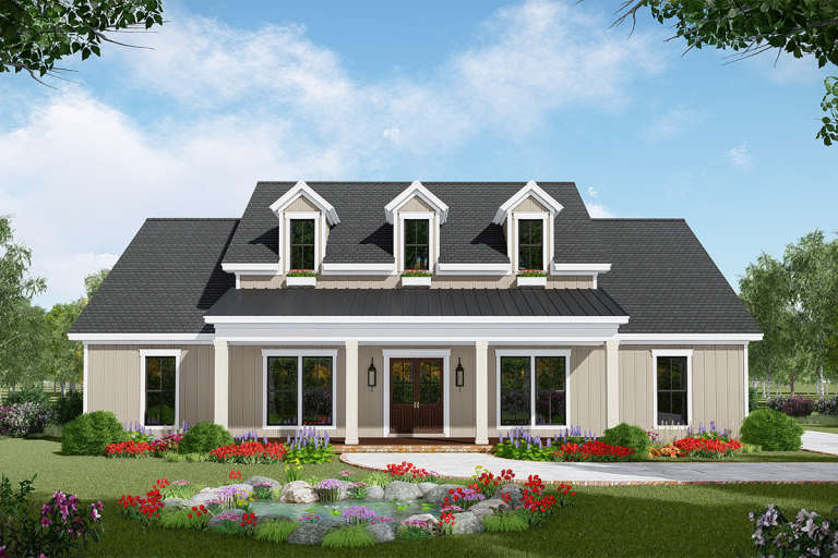 Modern Farmhouse House Plan #348-00280 Elevation Photo
