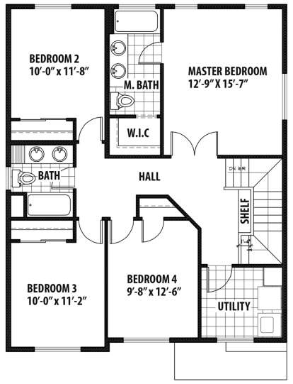 Second Floor for House Plan #9488-00013