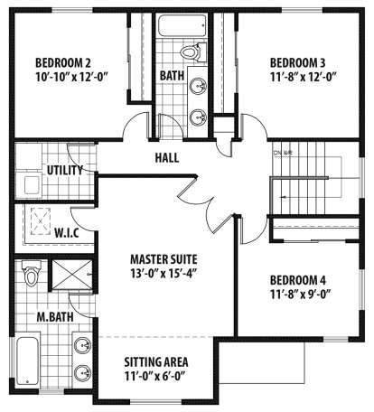 Second Floor for House Plan #9488-00015