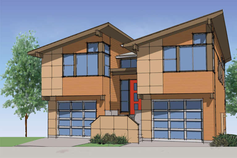 Modern House Plan #9488-00016 Elevation Photo