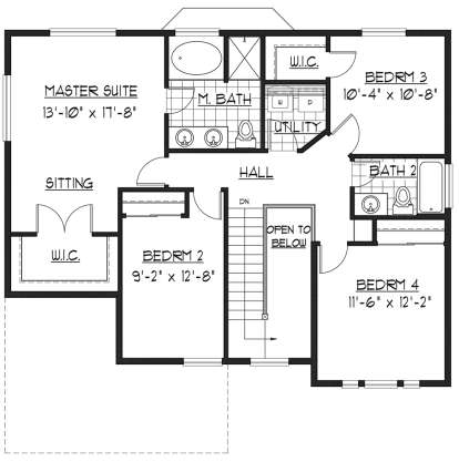 Second Floor for House Plan #9488-00017