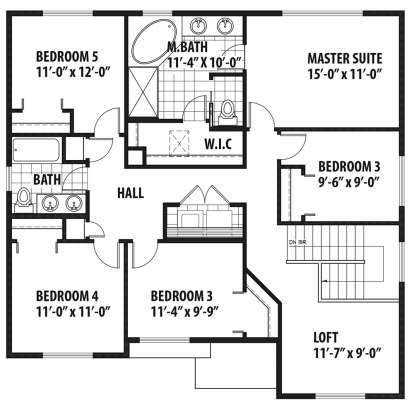 Second Floor for House Plan #9488-00018