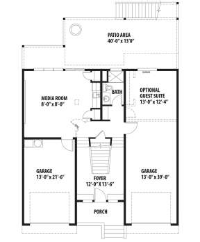 First Floor  for House Plan #9488-00021