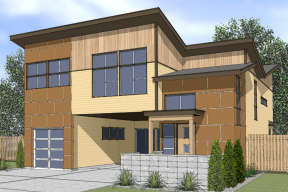 Modern House Plan #9488-00023 Elevation Photo