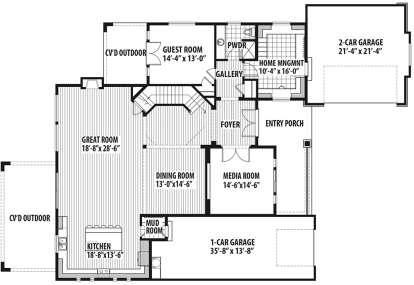 Main Floor for House Plan #9488-00029