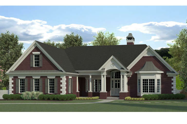 Ranch House Plan #6082-00137 Elevation Photo