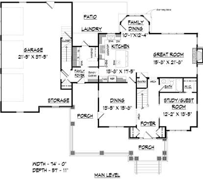 Main Floor for House Plan #6082-00138