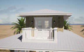 Coastal House Plan #028-00116 Elevation Photo