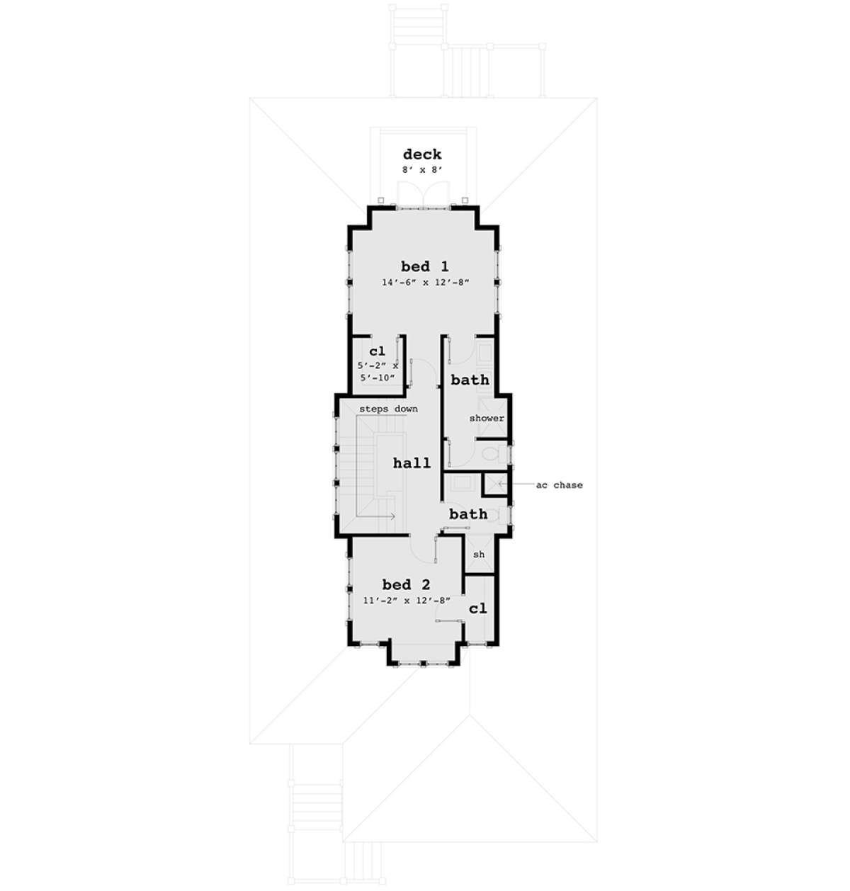 Second Floor for House Plan #028-00116