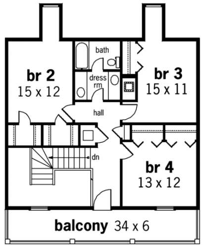 Floorplan 2 for House Plan #048-00177