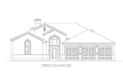 Mediterranean House Plan #5445-00333 Elevation Photo