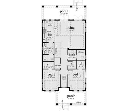 Main Floor for House Plan #028-00123