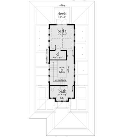 Second Floor for House Plan #028-00123