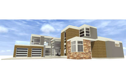 Modern House Plan #028-00125 Elevation Photo