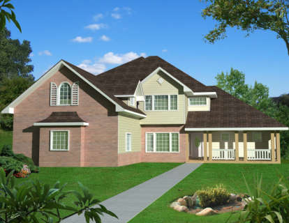 Traditional House Plan #039-00514 Elevation Photo