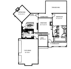 First Floor for House Plan #039-00514