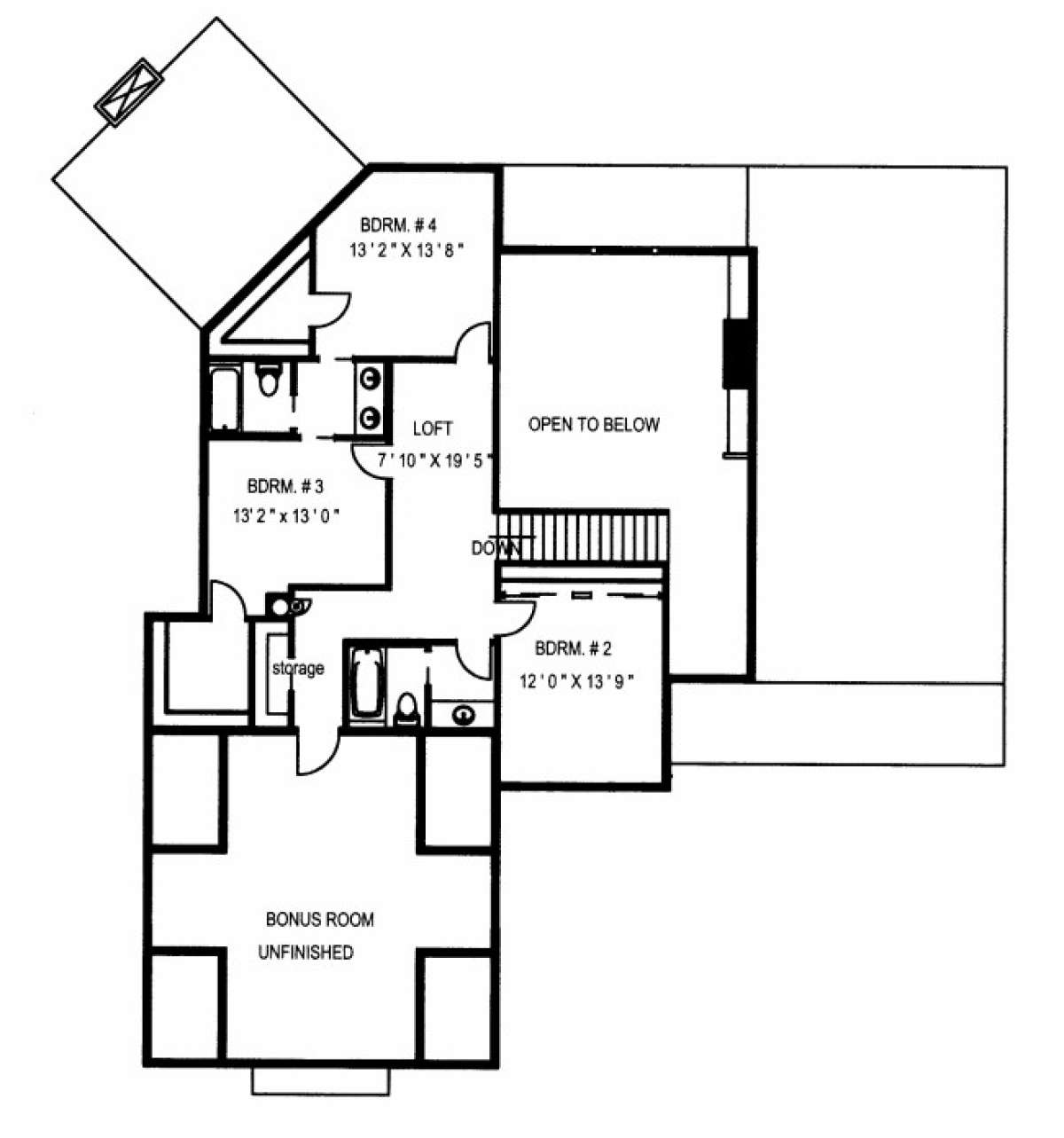 Floorplan 2 for House Plan #039-00514